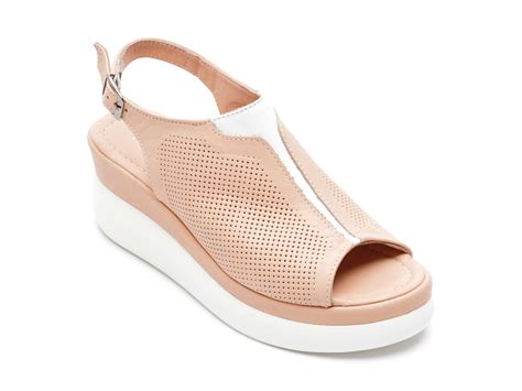 Sandale HK DIVA CLAP Nude Din Piele Naturala Sandale