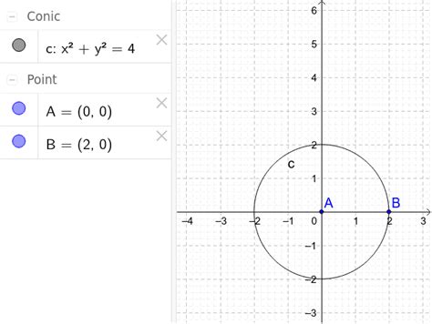 Equation Of A Circle Geogebra