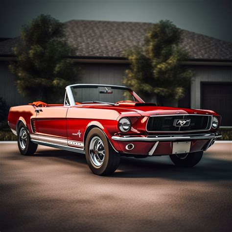 Convertible Red Mustang 4 Downloads, Vintage Car, Printable, Wall Art ...