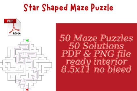 Star Maze Puzzles Printable Paper Graphic By Design · Creative Fabrica