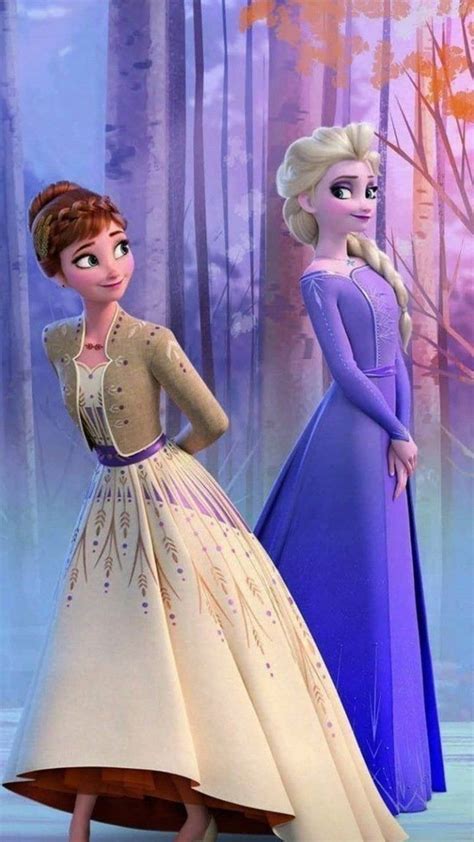 Anna E Elsa 🍁💖 Em Frozen 2 Disney Prensesleri Karlar ülkesi Disney