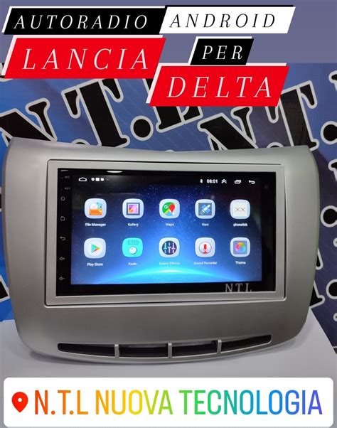 Autoradio Lancia Delta Doppio Din Completo Di Mascher Argento Android