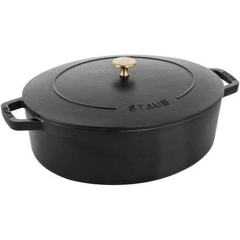 Staub Wide Oval Dutch Oven - Matte Black | Berings