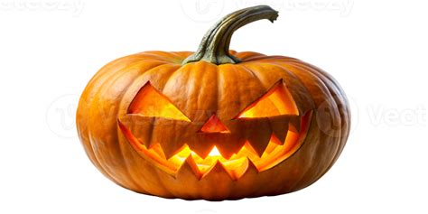 Scary Halloween Pumpkin Jack-O'-Lantern with Glowing Eyes 48845135 PNG