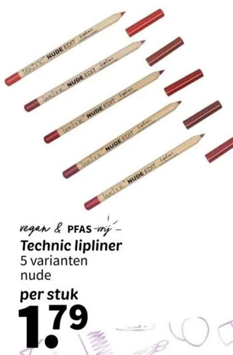 Technic Lipliner 5 Varianten Nude Aanbieding Bij Wibra