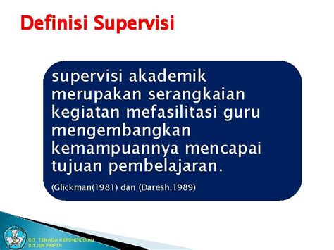 Kompetensi Supervisi Penguatan Kemampuan Kepala Sekolah Direktorat Tenaga