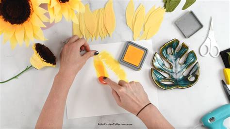 How To Make Realistic Paper Sunflowers From Crepe Paper