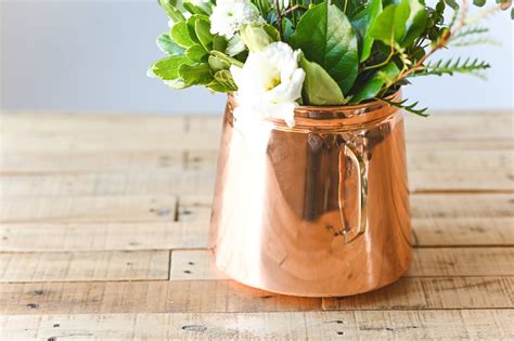 Copper Planter Flower Vase Copper Vase Centerpiece Etsy