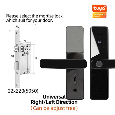 PHIPULO Tuya Wifi Electronic Smart Door Lock With Biometric Fingerprint