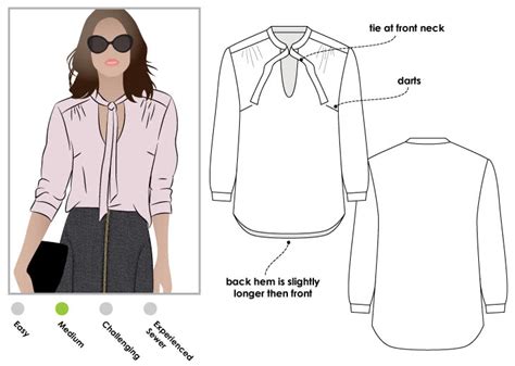 Holly Woven Blouse Sewing Pattern – Casual Patterns – Style Arc