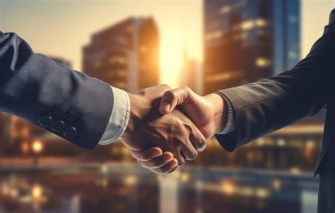 Business Partners Shake Hands Success Building Project Agreement