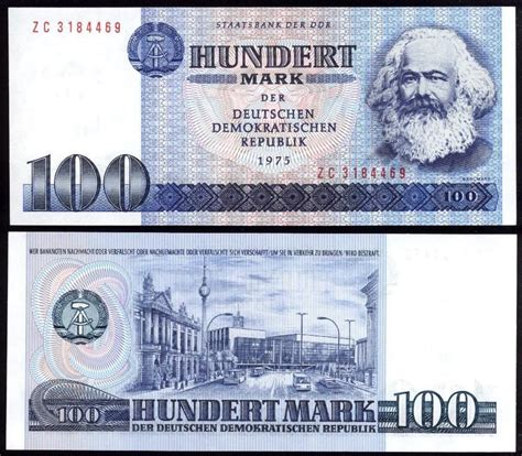 East German Currency Bank Notes - 100 Mark 1975