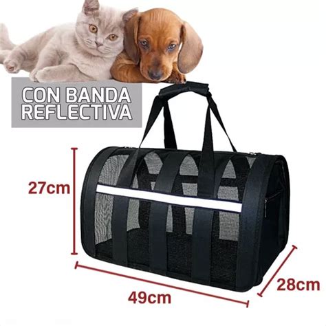 Bolso Transportador Malla Ventilación Mascotas Perro Gato