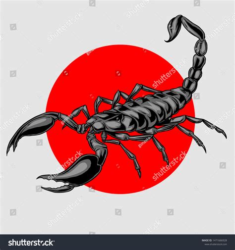 Black Scorpion Vector Illustration Design Vector có sẵn miễn phí bản