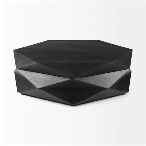 Arreto Coffee Table Coffee Table Wood Hexagon Coffee Table Solid