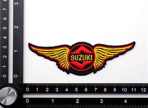 Suzuki Motorcycles Embroidered Patch Ironsew On 4 38 X 1 38