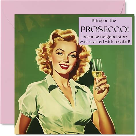 Amazon Central Female Birthday Card For Friends Prosecco