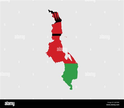 Malawi Map Flag Map Of The Republic Of Malawi With The Malawian