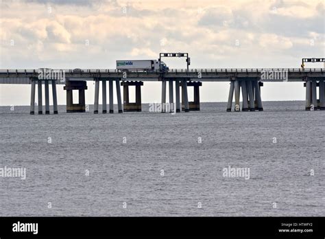 Chesapeake Bay Bridge View From Sandy Point State Park Stock Photo Alamy