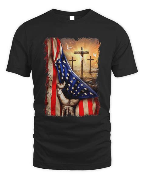 Christian Jesus Cross Patriotic American Flag