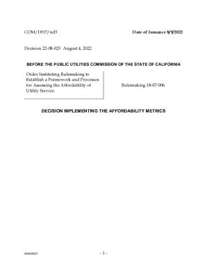 Fillable Online Docs Cpuc Ca DH7 Nd3 Date Of Issuance 8 9 2022