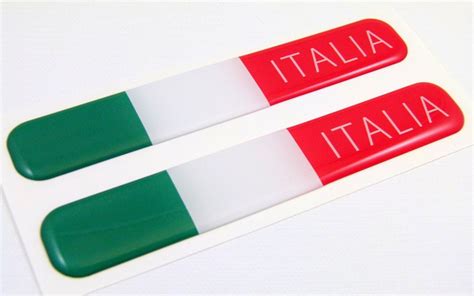 Amazon Italy Italian Italia Flag Domed Decal Emblem Resin Car