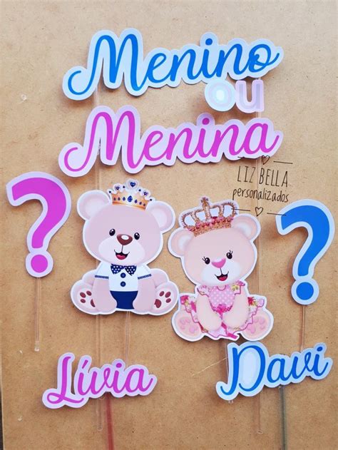 Pin De Liz Bella Personalizados Em Topper Urso Topper