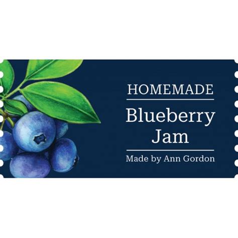 Blueberry Jam Label (12 pieces)