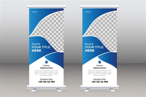 Modern Roll Up Display Stand Template Design And Brochure Flyer, Vector illustration 11979609 ...