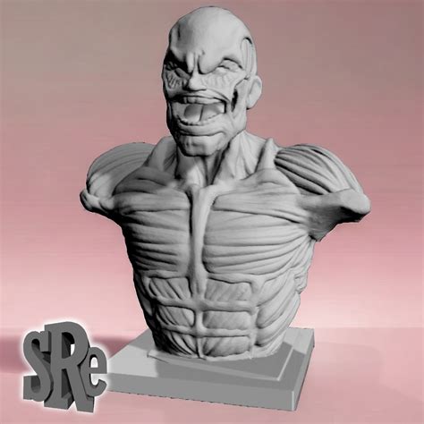 Stl File Colossal Tital Bust Shingeki No Kyojin Mf D Print