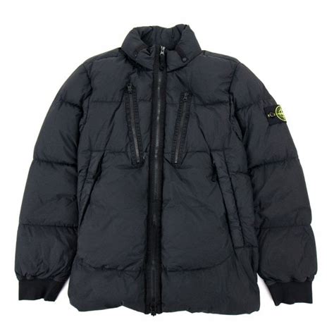 Stone Island 40223 Garment Dyed Reps Ny Down Jacket Black V0029 ONU