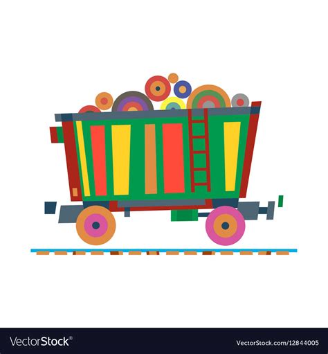 Railway train carriage Royalty Free Vector Image