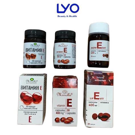 Vitamin E Đỏ Nga Mirrolla Hàm Lượng 270mg Và 400mg Giúp Làm Đẹp Da Hộp 30 Viên Shopee Việt Nam