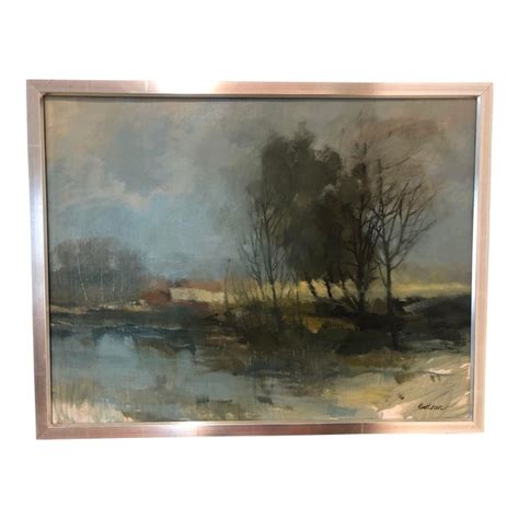 Vintage Swedish Landscape Painting | Chairish