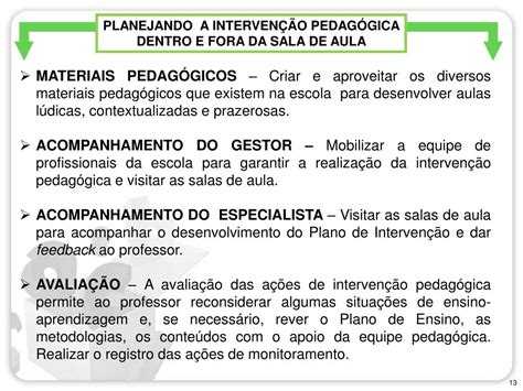 PPT PLANO DE INTERVENÇÃO PEDAGÓGICA PowerPoint Presentation free