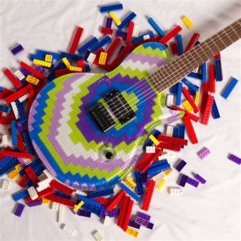 Lego Guitar aka the LEGOcaster - A guitar made from LEGOs and Epoxy ...