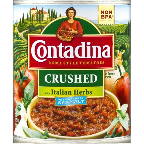 Contadina Roma Style Tomatoes Crushed In Tomato Puree With Italian Herbs 28 Oz From Walmart