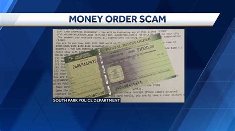 Money order scam! South Park police put out warning to residents