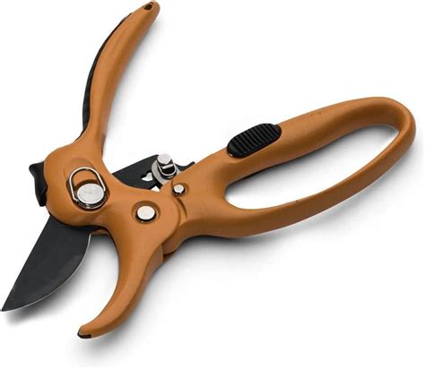 Ratcheting Hand Pruner Extra Cutting Strength Adjust Grip To