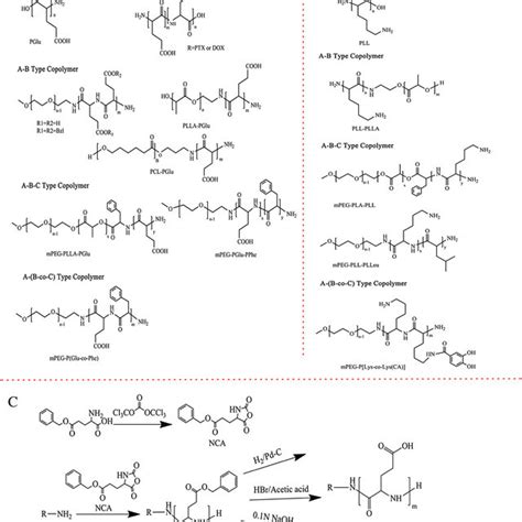 Chemical Structures Of Typical Amphiphilic A Poly Glutamic Acid And