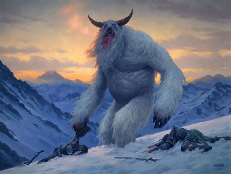 Frostpeak Yeti Arte Del Personaggio Creature Magiche Animali Fantastici