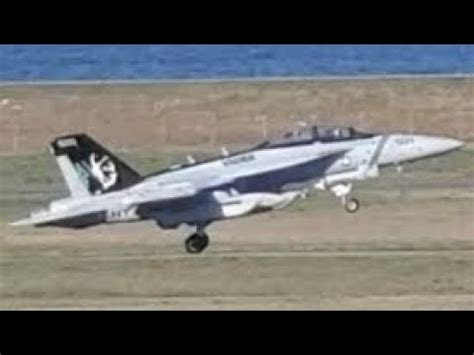 2 US Navy Boeing EA 18G Growlers VAQ 209 Star Warriors WINDY Takeoff