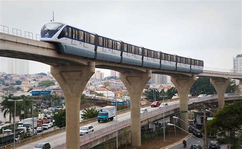 Monotrilho Da Linha Prata Ter Hor Rio Estendido Move Metr Pole