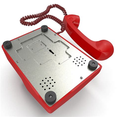 Red Rotary Phone Obj