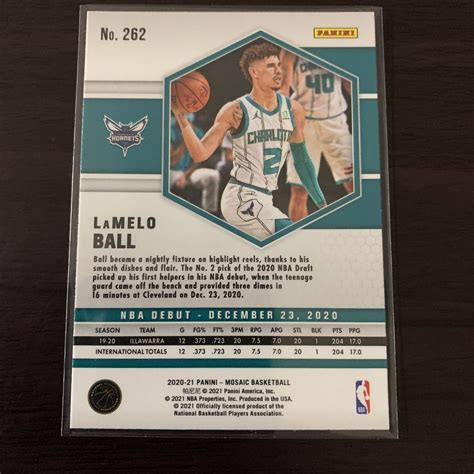 Lamelo Ball Rc Panini Mosaic Nba Debu