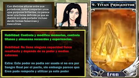 Los 9 Poderes Titanes Shingeki No Kyojin Attack On Titan Amino