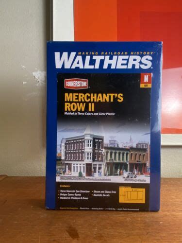 Walthers Merchant S Row Ii Kit N Scale Train Nib Ebay