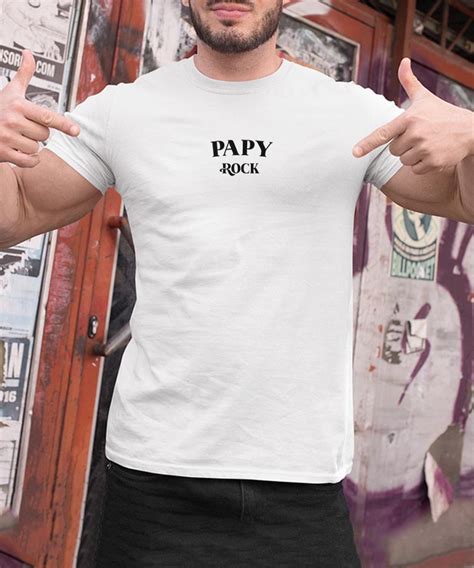 T Shirt Papy Rock Pour Homme