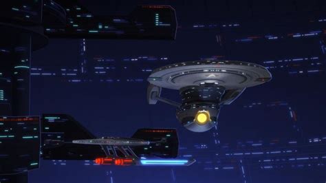 Uss Cerritos And Uss Archimedes In Spacedock From Star Trek Lower