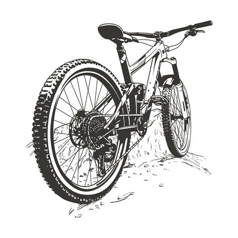 mountain bicycle drawing